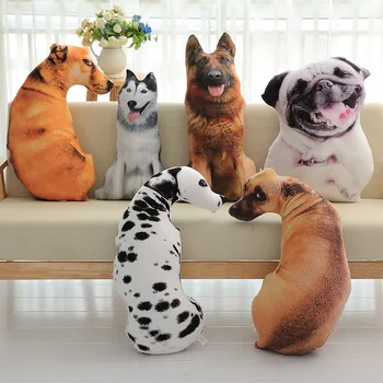 Nauja stiliaus 3D matmenų gyvūnų spaudiniai dizaino šuo didelis pliušinis žaislas 90cm minkštos lėlės mesti pagalvę Kalėdų dovana s2739