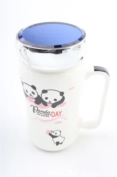 450ml Kūrybos Mielas Panda keramikinis Puodelis Asmenybės Pieno Sulčių Stiklinės Kavos, Arbatos Šeimos Taurės Kaip Dovana Animacinių filmų Meilė patys puodeliai, Puodelis