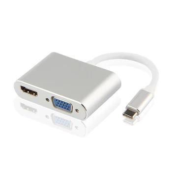 USB C Adapteris Keitiklis, HDMI, VGA, USB-C Kabelio CENTRU 
