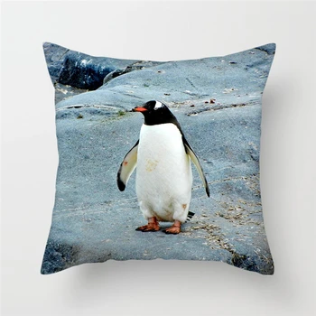 Fuwatacchi Gyvūnų Dažytos Mesti Pagalvę Padengti Mielas Pietų Ašigalio Pingvinas Pagalvėlių Apvalkalus Namų Sofos, Dekoratyviniai Pagalvių Užvalkalai 2019