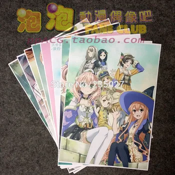 8 vnt/set Anime Atelier serijos plakatas Escha Logy Alchemikams Vakaro Dangus sienos nuotraukas kambarys lipdukas žaislai A3 animacinių filmų plakatai