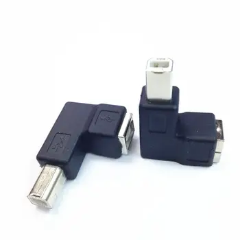 Naujausias Dešinę Kampu 90 Laipsnių USB 2.0, B Tipo Vyrų ir Moterų Pratęsimo Adapteris, skirtas Spausdintuvas, Skeneris skaičiuoklė