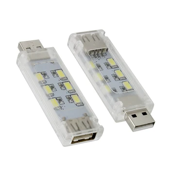 Mini USB LED Naktį dvipusis Apšvietimas 12 Led 5730 SMD akių apsauga lempa Serija Ryšio Notebook Nešiojamas KOMPIUTERIS