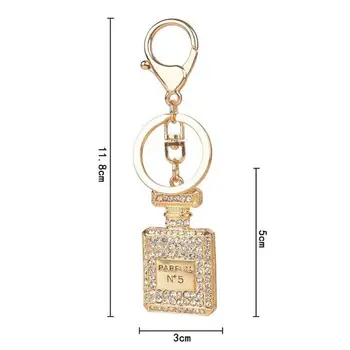 Kvepalai Kvepalų Buteliuko Kristalų Paketų Prižiūrėtojų Raktinę Žavesio Pakabukas Rankinėje Key Chain Bag