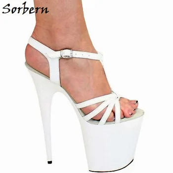 Sorbern Elegantiškas Platformos Basutės Polių Egzotinių Vasarą Dizaineris Prekės Moterų Batai 20CM Ekstremalių Aukšti Kulniukai, Dydis 10 Sandalias Užsakymą