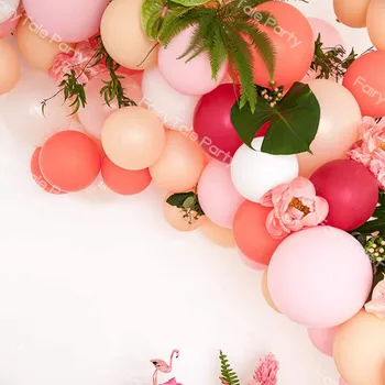 Pastelinės Grietinėlės, Persikų Baby Pink Balionų Girliandą Rinkinys 130pcs Retro Dusty Pink Balti Balionai Arch Baby Shower Gimtadienio Prekes
