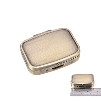 56*44*15 mm Metalo Stačiakampio 2 Tinklo Moistureproof Medicina Turėtojas Tablečių Laikymo Dėžutė Bronzos