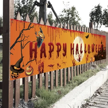 Dropshipping Happy Halloween Kruvinas Gpgb Moliūgų Vaiduoklių Spausdinti Šalis Fone Kabo Reklama Moliūgų Vaiduoklių Gpgb Spausdinti