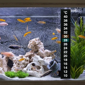 10-40℃ Žuvų Matavimo Termometru Lipdukas Akvariumas Klijų Temperatūros Matuoklis Akvariumo Temperatūros Kontrolės Priemonės