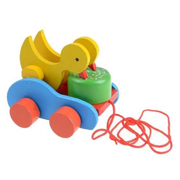 Antis Priekaba Transporto Priemonės Mediniai Žaislai Vaikams Dovanų Pateikti Mielas Ančiukas Naujagimiai, Vaikai Plaything Anksti Švietimo Žaislas
