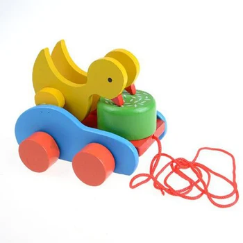 Antis Priekaba Transporto Priemonės Mediniai Žaislai Vaikams Dovanų Pateikti Mielas Ančiukas Naujagimiai, Vaikai Plaything Anksti Švietimo Žaislas
