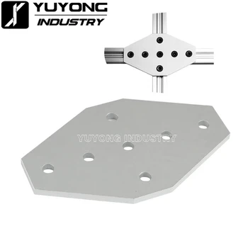 7 skylės kryžminio sujungimo plokštelė 100*60*4mm aliuminio profilio reikmenys v-lizdas/T-slot Geležinkelių
