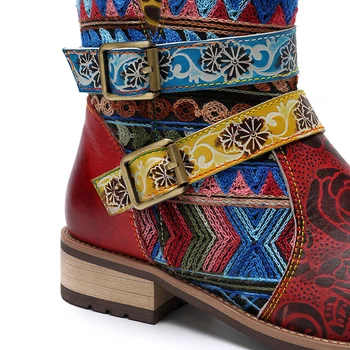 Derliaus Bohemijos Vakarų Kaubojus Botas De Cuero Pu Botas De Tobillo Para Mujer Zapatos Mujer Zapatos Otoño Invierno