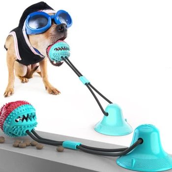 Populiarus Naminių Reikmenys Ball Žaislas su siurbtuko Šuo Interaktyvus Molinis Kramtyti Žaislas Dantų Valymo Priemonė, savisiurbis Gumos