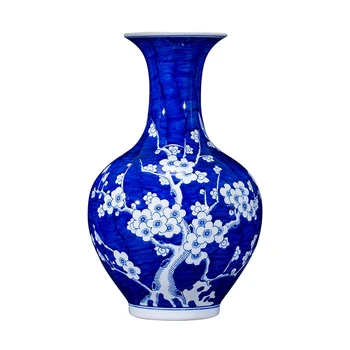 Jingdezhen Senovinė vaza Rankomis Dažyti Mėlyna Ir Balta Porcelianinė Vaza Naujas Kinijos vaza Stiliaus Kambarį Dekoruoti keramikos vaza