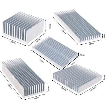 5 dydžių Aliuminio Lydinio Heatsink Aušinimo Padas High Power LED IC Chip Aušintuvo Radiatoriaus Šilumos Kriaukle
