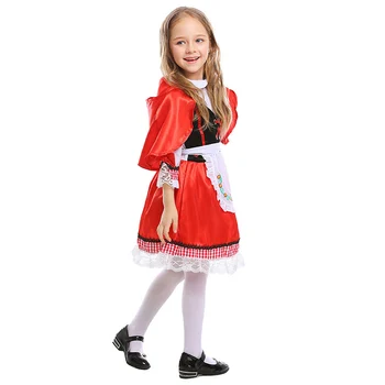 Mielas Karnavalas Šalies Halloween Kostiumai Mergaitėms Little Red Riding Hood Kostiumas Fairy Tail Vaidmenų Žaidimas Vaikams Išgalvotas Suknelė