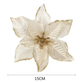 5vnt Dirbtinės Gėlės naudojami kaip papuošalai, Blizgučiai Aukso Kraštas Netikrą Gėlės 