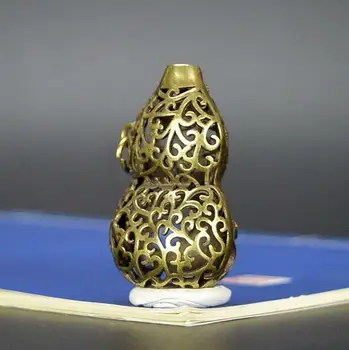 Kinijos Gryno žalvario moliūgas gėlių modelio mažas pakabukas