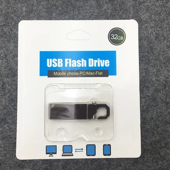 50PCS C8 USB 2.0 Flash Diskai 16GB Metalo Memorias Pendrive 64GB 128 GB 