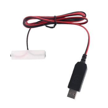 LR6 AA Baterijos Eliminator USB arba C Tipo Maitinimo Gali Pakeisti 1-4pcs AA Baterijos Kalėdų LED Šviesos Radijo Žaislas