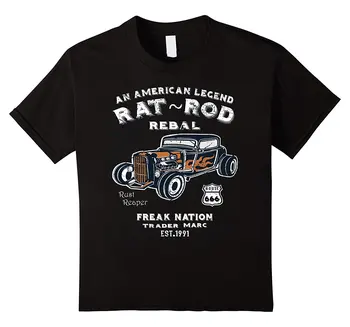 2019 Mados Karšto pardavimo Rat Rod Roadster Aprūdijęs Pjaunamoji Dalis - Vyrams, Moterims Marškinėliai Tee marškinėliai