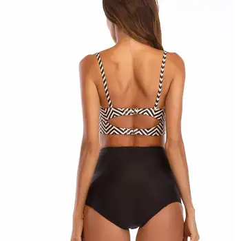 2020 Moterų Sexy Aukšto Juosmens Push Up Bikinis apatinis Trikotažas maudymosi kostiumėlį Rinkinys Moterims Atspausdinta Dviejų dalių Bikini Nustatyti, maudymosi Kostiumėliai, Moteris