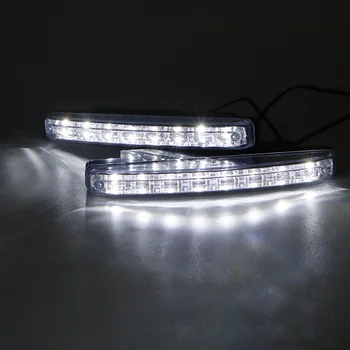 CITALL 0.17 A 12V 2vnt 8-LED Automobilių Šviesos DRL Rūko Važiavimo Dienos šviesos važiavimui Balta