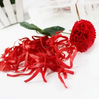 1PC Dirbtinės Raudonos spalvos Muilo Gėlių nuo Prakaitavimo, Vonia Dirbtinis Gvazdikų Muilas Gėlių Šaliai Motinos Diena Dovanų Dekoravimas