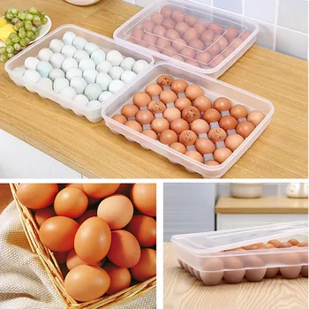Aišku, 34 Tinklelis Vieno Sluoksnio Kiaušinių Dėžutės Krepšelį Organizatorius Plastikinių Kiaušinių Maisto Konteinerių Laikymo Dėžutė Namų Virtuvėje Atveju Kiaušinių Dėžutę