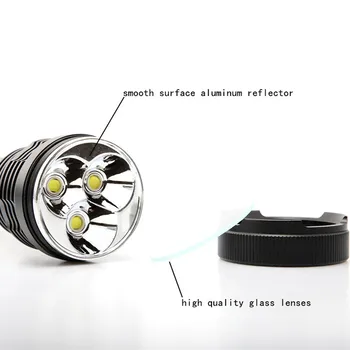 Nauji didelės galios Galingas LED Žibintuvėlis 3*XHP50 LED Taktinis Žibintuvėlis Kempingas Žibintuvėlis Šviesos Medžioti lempa+ 26650 baterija +kroviklis