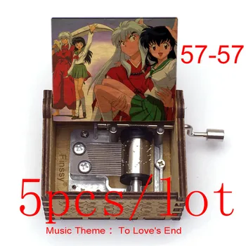 5vnt/daug Sesshoumaru Kikyo Kagome spausdinti medienos music box daina judėjimo temą meilės pabaiga InuYasha Anime fanai vaikai Naujųjų Metų dovana