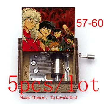 5vnt/daug Sesshoumaru Kikyo Kagome spausdinti medienos music box daina judėjimo temą meilės pabaiga InuYasha Anime fanai vaikai Naujųjų Metų dovana