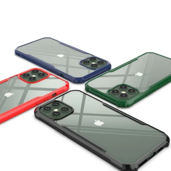 Šarvai Minkšto Silikono Bamperis Telefono dėklas Skirtas iPhone 11 XS X 12 XR Pro Max Mini SE 2020 m. 8 7 Plus atsparus smūgiams Padengti