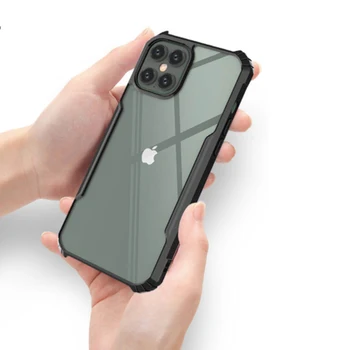 Šarvai Minkšto Silikono Bamperis Telefono dėklas Skirtas iPhone 11 XS X 12 XR Pro Max Mini SE 2020 m. 8 7 Plus atsparus smūgiams Padengti