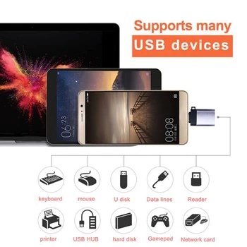 USB 3.0 Greitai Perdavimo Adapteris Moterų Tipas-C, Vyrų Didelės Spartos OTG Adapteris Keitiklis Xiaomi PC Mobiliojo Telefono