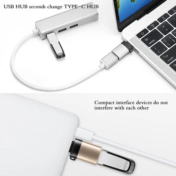 USB 3.0 Greitai Perdavimo Adapteris Moterų Tipas-C, Vyrų Didelės Spartos OTG Adapteris Keitiklis Xiaomi PC Mobiliojo Telefono