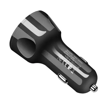 Qc 3.0 Greito Įkrovimo USB Trijų prievadų Automobilinis Įkroviklis Praktiškas Nešiojamas Įkroviklis, Patvarus, Automobilinis Įkroviklis