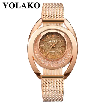 YOLAKO Moterų Laikrodžiai, Apyrankės Naujas Kvarcinis Laikrodis Ponios Laikrodžiai Relogio Feminino Diamond Reloj Mujer Karšto montre femme 533