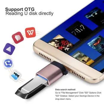 Tipas-C USB3.0 Adapteris Android Duomenų Kabelis Mobiliojo Telefono OTG už 