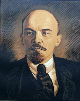 Revoliucijos Lyderis Leninas Portretas Giclee Kūrinys Dažymas Purkštuvu, su Rėmu ir Vandeniui Drobė Pasveikinti su Rusija Herojus