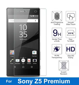 Z5 Premium Screen Protector 9H Grūdintas Stiklas Sony Xperia Z5 Premium Dual E6833 E6853 E6883 Z5P plius Apsauginė Stiklo Plėvelė