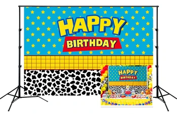 Happy Birthday Party Fone Animacinių filmų Vaikams Berniuko, 1-ojo Gimtadienio Foto Fone Vakarų Kaubojus Tortas, Stalo Dekoras Reklama W-2299