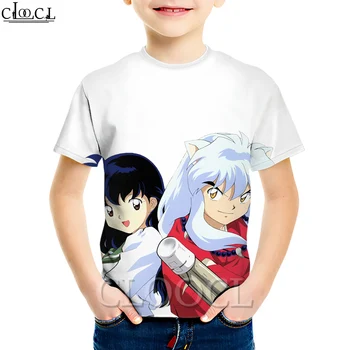 CLOOCL Japonų Anime Inuyasha Mielas Berniukas T-shirts 3D Spausdinimo mažo Dydžio, Apvalios Kaklo Vasaros Vaikų Laisvalaikio Harajuku Viršūnės