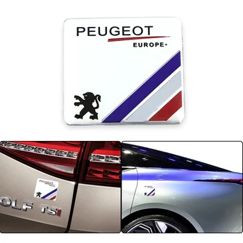 Automobilių Apdailos Lipdukas 3D Aliuminio Automobilių Ženklelis Emblema Decal Peugeots 107 108 206 207 307 308 508 2008 3008 Stiliaus Automobilio Stiliaus