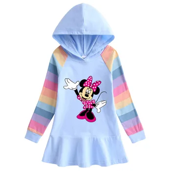 Disney Mickey Minnie Rudenį Merginos Hoodies Vaikams Kalėdų Suknelė Ilgomis Rankovėmis Kailis Kūdikių Kostiumas Šalis Nertiniai Drabužiai