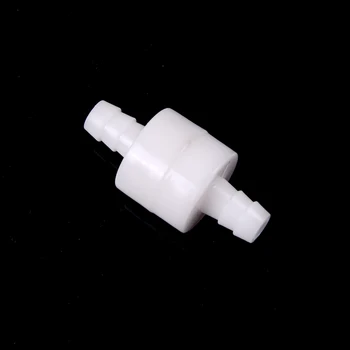 1PCS Baltos Spalvos Plastiko 8mm Vienas Būdas Inline Patikrinti Vožtuvas Kuro Dujų Skystas Vanduo