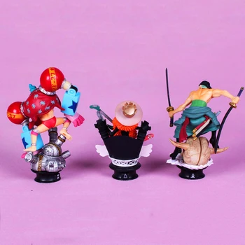 Anime One Piece Monkey D. Luffy Shirahoshi Burukku Roronoa Zoro Veiksmų Skaičius, Gabalas PVC Kolekcijos Modelis Lėlės, Žaislai, Dovanos