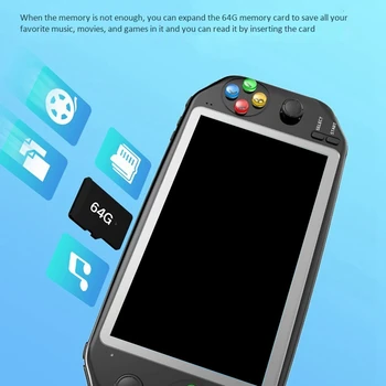 Coolbaby RS-18 Portable Nešiojamą Žaidimų Konsolę 7 Colių Ekranas Sn HD Išvesties Naujas 5.1 Sistema Gali 2-Mūšis Player