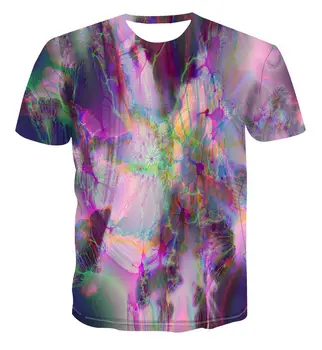 2020 naujas pardavimo 3D spausdinimo T-shirt kaukolė Gatvės psichodelinio spalva vyrų ir moterų atsitiktinis hipnotizuojantis mados T-shirt
